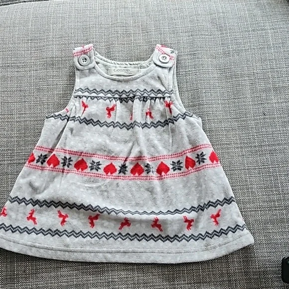 george christmas dress George Christmas Holiday baby girl dress red